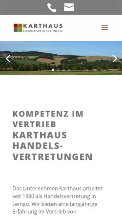 Vorschau der mobilen Webseite www.karthaus-lemgo.de, Karthaus GmbH