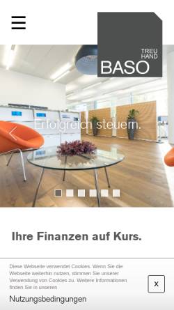 Vorschau der mobilen Webseite www.baso.ch, BASO Treuhand AG