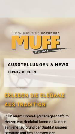 Vorschau der mobilen Webseite www.muffuhren.ch, Muff Uhren