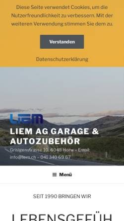 Vorschau der mobilen Webseite www.liem.ch, Garage Liem AG