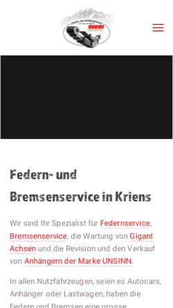 Vorschau der mobilen Webseite www.bieri-federn.ch, Bieri Federn und Bremsen AG