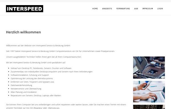 Vorschau von www.interspeed.ch, Interspeed Service & Beratung GmbH