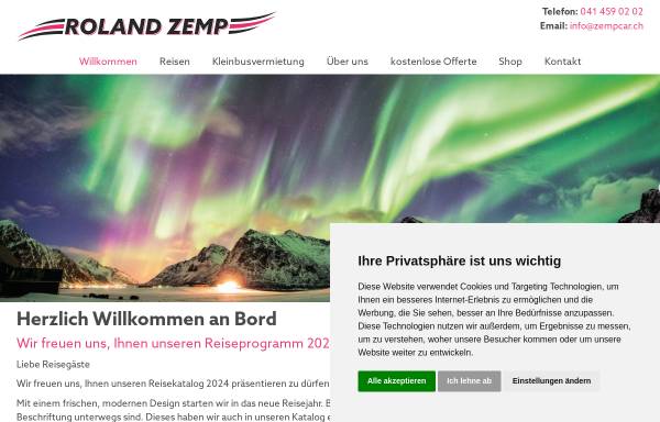 Vorschau von www.zempcar.ch, Roland Zemp Carreisen