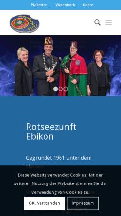 Vorschau der mobilen Webseite www.rotseezunft.ch, Rotseezunft