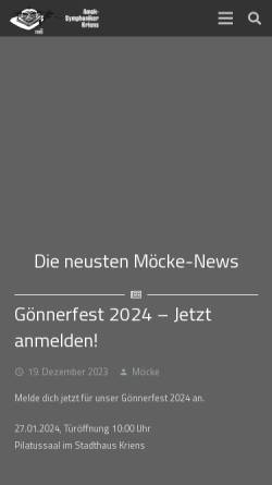 Vorschau der mobilen Webseite amoksymphoniker.ch, Guggenmusig Amok-Symphoniker