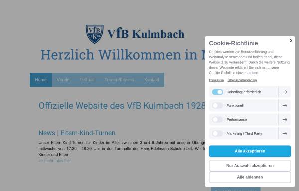 Vorschau von www.vfbkulmbach.de, VfB Kulmbach e.V.