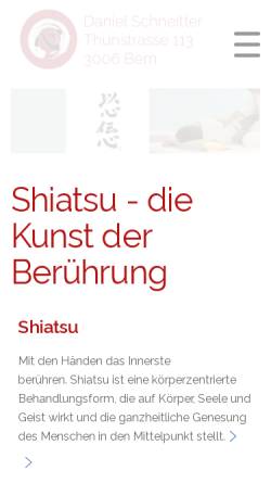Vorschau der mobilen Webseite www.shiatsubern.ch, Schneitter Daniel