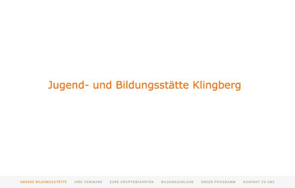 Vorschau von www.bildung-klingberg.de, Jugend- und Bildungsstätte Klingberg