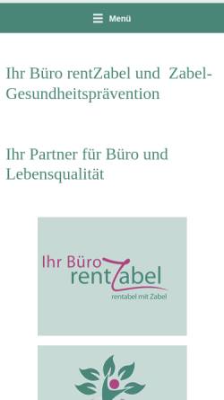 Vorschau der mobilen Webseite www.rentZabel.de, RentZabel Dagmar Zabel