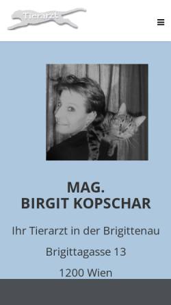 Vorschau der mobilen Webseite www.tier-arzt.at, Mag. vet. med. Birgit Kopschar