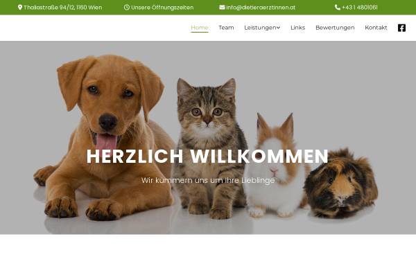 Vorschau von www.dietieraerztinnen.at, Die Tierärztinnen in Wien