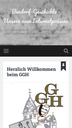 Vorschau der mobilen Webseite www.bendorf-geschichte.de, Zur Geschichte von Bendorf und Umgebung