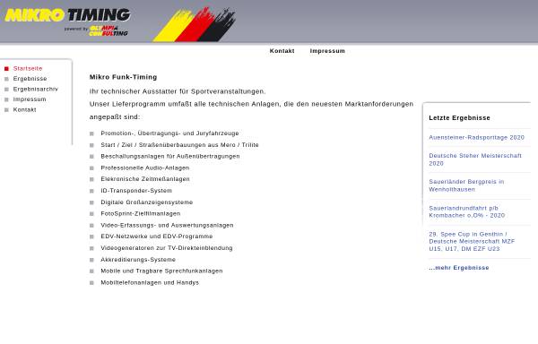 Vorschau von www.mikro-funk-timing.de, Mikro-Funktechnik Ergebnisdienst