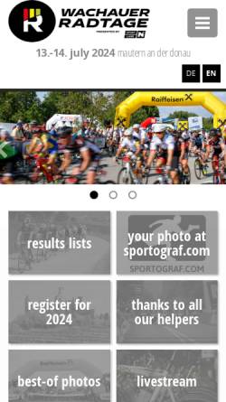 Vorschau der mobilen Webseite wachauer-radtage.at, Radmarathon Wachau