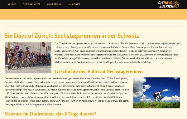 Vorschau von www.sixdays-zuerich.ch, 6-Tagerennen Zürich