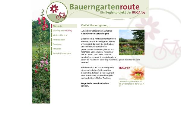 Vorschau von www.bauerngartenroute.de, Bauerngartenroute(n)