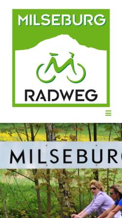 Vorschau der mobilen Webseite www.milseburgradweg.de, Milseburg-Radweg