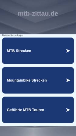 Vorschau der mobilen Webseite www.mtb-zittau.de, Mountain Bike Zittau