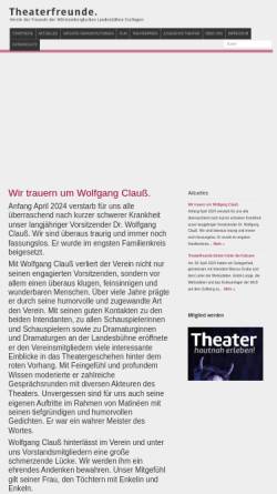 Vorschau der mobilen Webseite www.theaterfreunde-wlb.de, Verein der Freunde der WLB e.V.