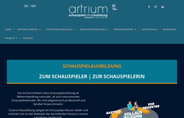 Vorschau von www.schauspielschule-artrium-hamburg.de, Artrium