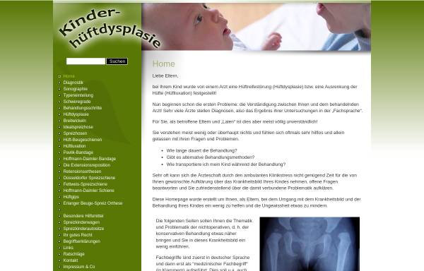 Vorschau von www.kinderhueftdysplasie.de, Kinder-Hüftdysplasie