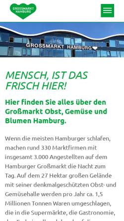 Vorschau der mobilen Webseite www.grossmarkt-hamburg.de, Großmarkt Hamburg
