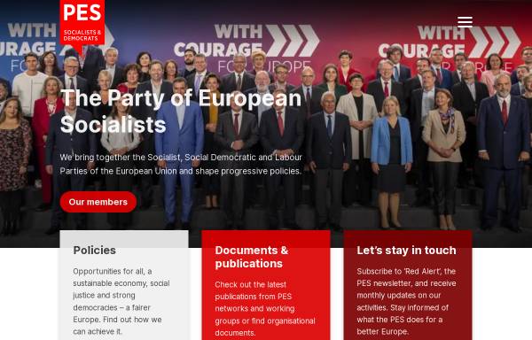 Vorschau von www.pes.org, Sozialdemokratische Partei Europas