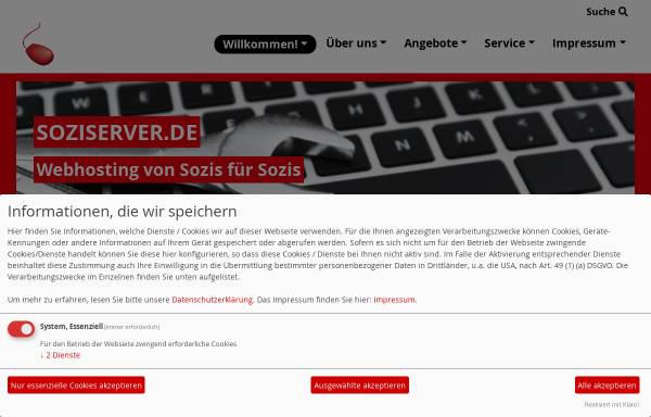 Vorschau von www.soziserver.de, Webhosting von Sozis für Sozis
