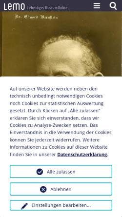 Vorschau der mobilen Webseite www.dhm.de, Eduard Bernstein, 1850-1932