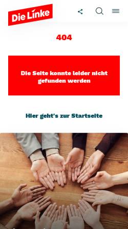 Vorschau der mobilen Webseite die-linke.de, Kommunistische Plattform der Partei Die Linke.