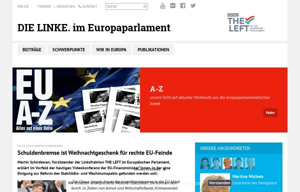 Vorschau von www.dielinke-europa.eu, Die Linke. im Europaparlament