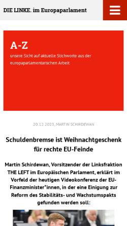 Vorschau der mobilen Webseite www.dielinke-europa.eu, Die Linke. im Europaparlament