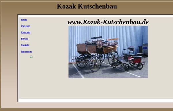 Vorschau von www.kozak-kutschenbau.de, Kozak Kutschenbau