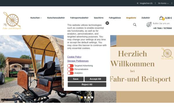 Vorschau von www.mlessing.de, Lessing Fahrsportbedarf