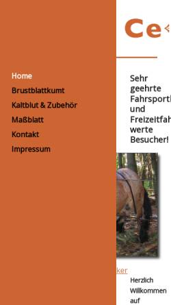 Vorschau der mobilen Webseite sattlerei-cender.de, Sattlerei Hans Cender