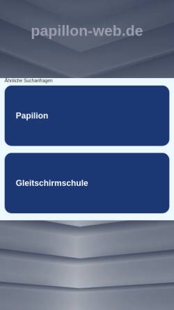 Vorschau der mobilen Webseite www.papillon-web.de, Flugschule Papillon