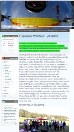 Vorschau der mobilen Webseite www.flugschule-westfalen.de, Flugschule Westfalen