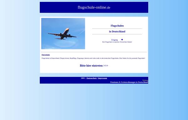 Vorschau von www.flugschule-online.de, Flugschulen Deutschland