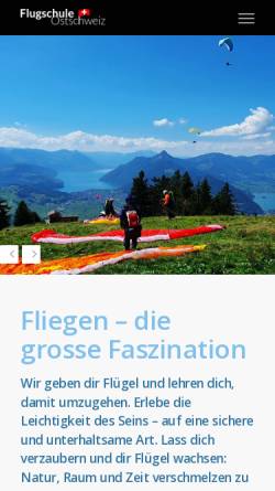 Vorschau der mobilen Webseite www.fso.ch, Flugschule Ostschweiz
