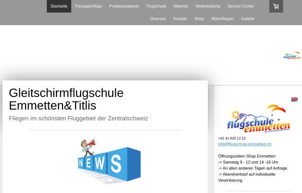 Vorschau von www.flugschule-emmetten.ch, Gleitschirmflugschule Emmetten
