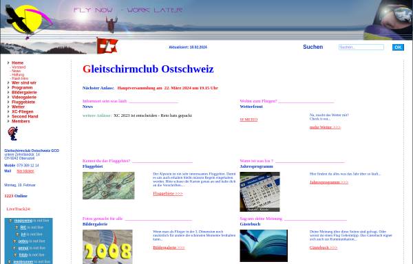 Vorschau von www.gco.ch, Gleitschirmclub Ostschweiz