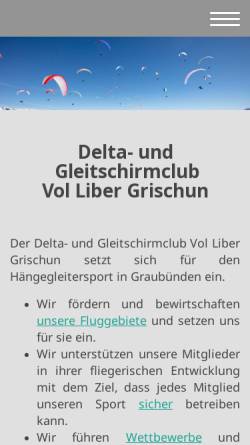 Vorschau der mobilen Webseite www.vol-liber-grischun.ch, Vol liber grischun