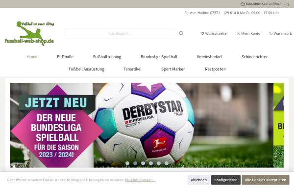 Fußball-Web-Shop