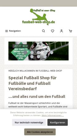 Vorschau der mobilen Webseite www.fussball-web-shop.de, Fußball-Web-Shop
