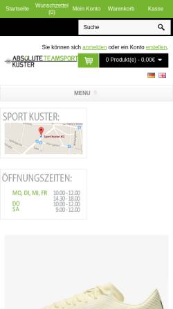 Vorschau der mobilen Webseite www.sportkuster.com, Sport Kuster
