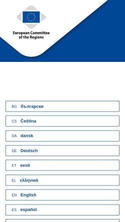 Vorschau der mobilen Webseite www.cor.europa.eu, Ausschuss der Regionen (AdR)