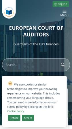 Vorschau der mobilen Webseite eca.europa.eu, Europäischer Rechnungshof
