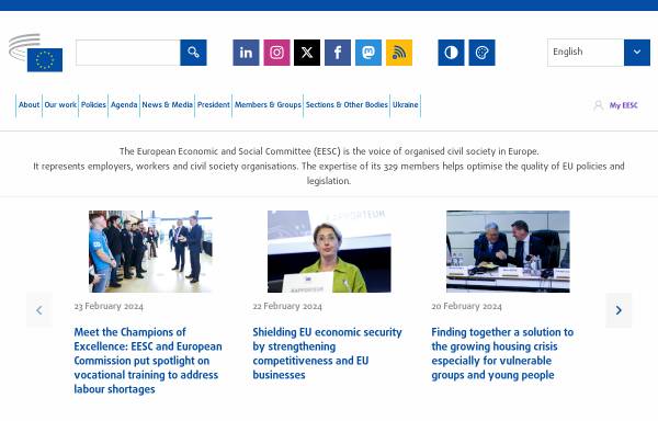 Vorschau von www.eesc.europa.eu, Europäischer Wirtschafts- und Sozialausschuss (EWSA)