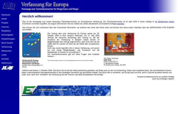 Vorschau von www.verfassung-europa.de, Verfassung für Europa