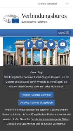 Vorschau der mobilen Webseite www.europarl.de, Informationsbüro für Deutschland